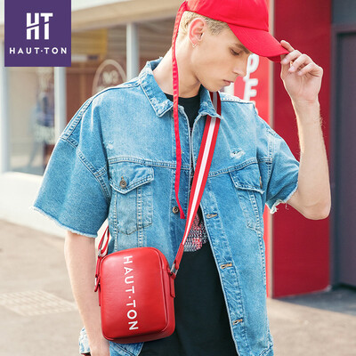 

New China Red Leather Messenger Bag Mens Bag Shoulder Bag Mens Bag Leather Casual Small Backpack