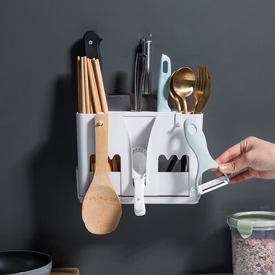 

Toponeto Kitchen Drying Holder Tray Wall Mounted Spoon Chopsticks Draining Storage Rack