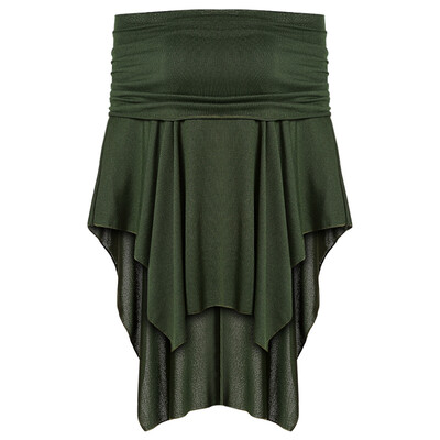 

Off The Shoulder Asymmetric Overlap Solid Color Knit Poncho Women Pullover Blouse