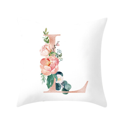 

Siaonvr Letter Pillow Alphabet Cushion Cover for Sofa Home Decoration Flower Pillowcase