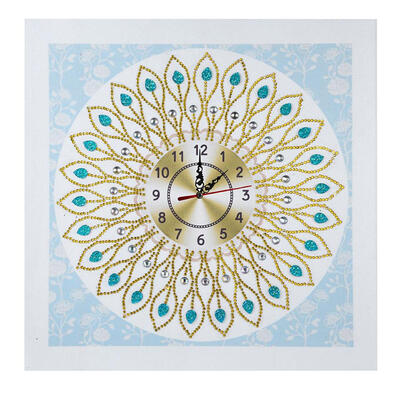 

DIY Special Shaped Diamond Painting Flower Wall Clock Cross Stitch Decor
