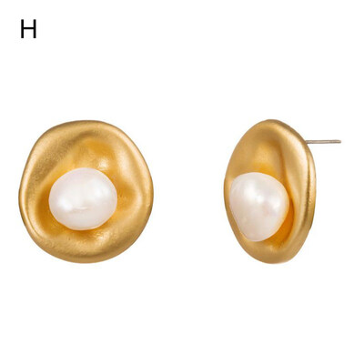 

Fashion Irregular Faux Pearl Geometric Dangle Earrings Women Party Jewelry Gift