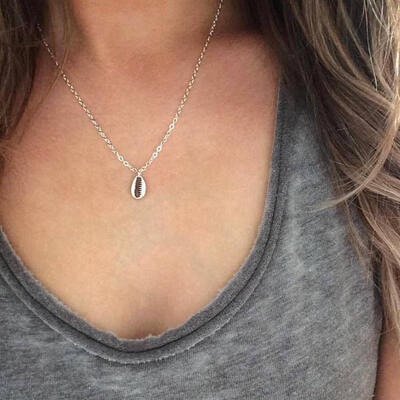 

New fashion accessories Simple personality wild retro alloy shell conch pendant necklace