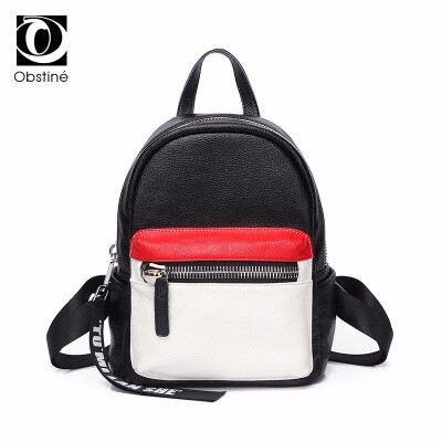 

Fashion Panelled Backpack Women Small Zipper Backpacks for School Teenagers Girls PU Leather Female Back Pack Ladies Bagpack Bag