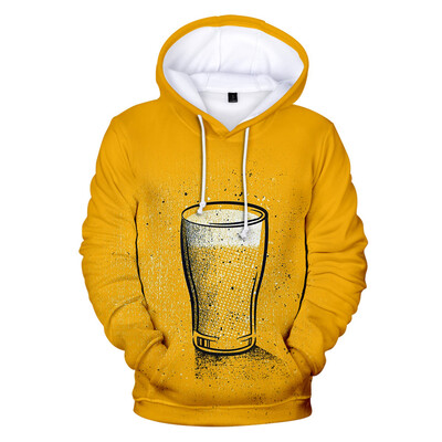 

Toponeto Mens Beer Festival New Style 3D Printing Long Sleeve Hoodies Sweatershirt Tops