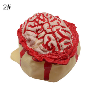 

Realistic Halloween Open Brain Hemorrhage Rubber Head Cap Hat Scary Party Props