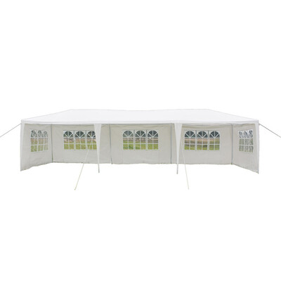 

Canopy Tent 3 x 9m 5 Sides Home Assembled Tent Plastic Fastenings Kit White Wedding Tent