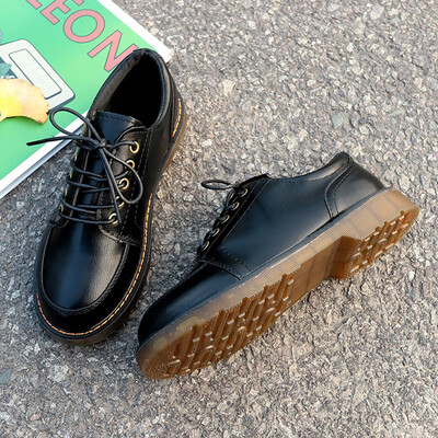 

Spring British chic small leather shoes women autumn ins Korean version of the original soft girl student Fugu Martin shoes girl