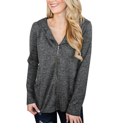 

Toponeto Fashion Casual Womens Long Sleeve Hoodie Cover Zipper Blouse Coat Tops