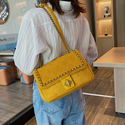 

Small fragrance bag female 2019 new wave Korean fashion wild wild rhombic chain single shoulder slung small square bag