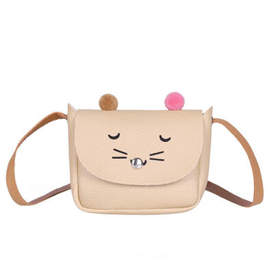 

Shoulder Bag Cat Ear Coin Purse Kids Women PU Small Square Crossbody Bags