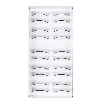 

10pairs 8mm False Eyelashes Natural Lengthening Novice Pratice Makeup Tool