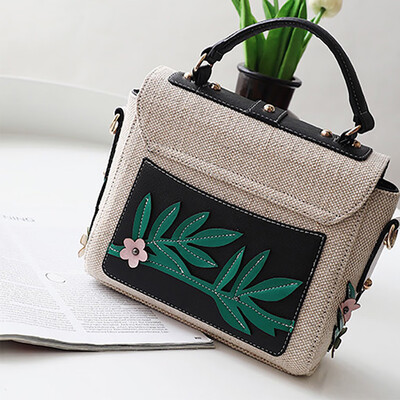 

Tailored Women Fashion Canvas Patchwork Birds And Flowers Shoulder Handbag Casual Bag