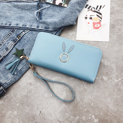 

Girl purse long ins handbags simple art small hand bag Sen mobile phone bag 2019 new card package