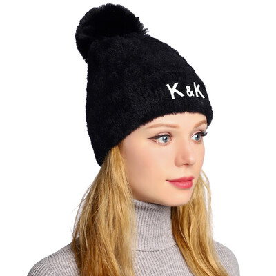 

Tailored Fashion Women Curling Baseball Cap Hat Winter Warm Thickened Knitted Ball Cap