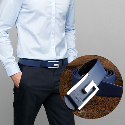 

Mens belt Korean fashion smooth buckle youth belt mens casual tide belts can be customized spot