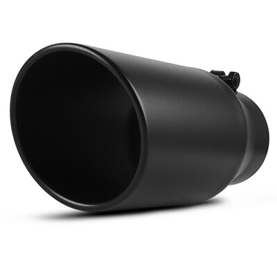 

35 Inch Inlet Black Exhaust Tip35" x 5" x 12" Universal Clamp On Design Stainless Steel Diesel Exhaust Tip