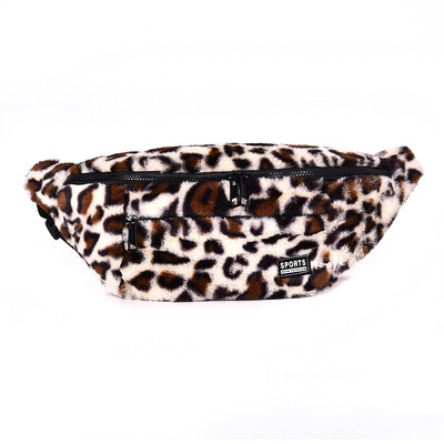 

Tailored Women Fashion Leopard Plush Waist Bag Large Capacity Crossbody Bag Chest Bags