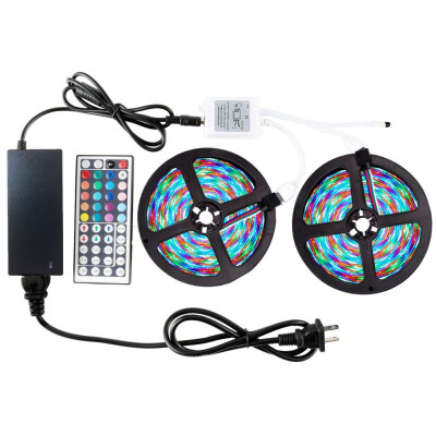 

ZDM 2 x5M Waterproof 2835RGB LED Strip Light 44Key Controller 12V3A Power Supply