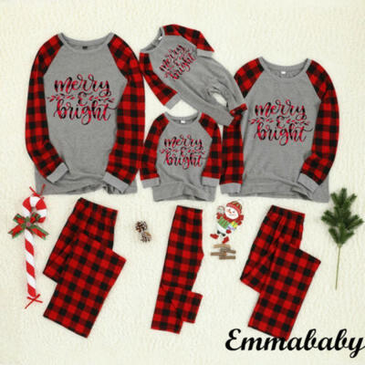 

Family Christmas Pajamas Set Xmas Matching Pyjamas Adult Kids Sleepwear Gift