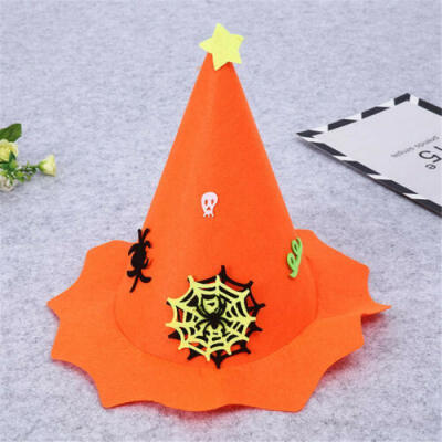 

Women Witch Hat Cap Adult Costume Spider Halloween Fancy Halloween Orange