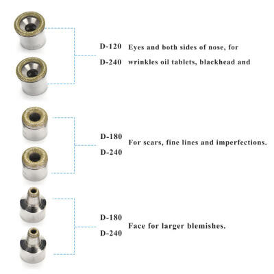 

Greensen 6Pcs Replacement Diamond Microdermabrasion Dermabrasion Tips Stainless Steel Filter Set