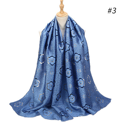

Cut flower scarf new flower gold silk scarf soft organza fashion headscarf travel sunscreen shawl