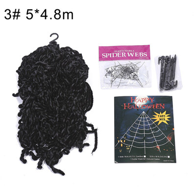 

Stretchable Scary Spider Web Cobweb Outdoor Decoration Halloween Prank Props