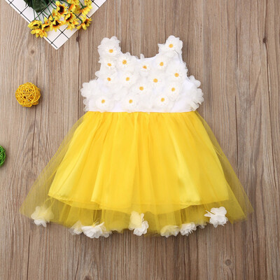 

Summer Flower Girl Princess Dress Kid Baby Party Wedding Lace Tulle Tutu Dresses