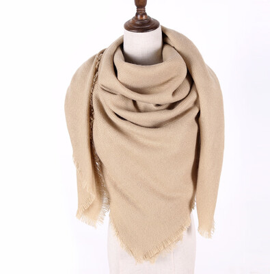 

Autumn&winter womens scarf square sneakers turmeric warm warm color couple students dual-use large shawl bib