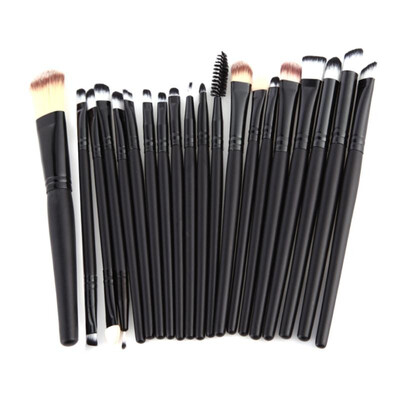 

Pro 20 Makeup Brushes Foundation Shadow Eyeliner Brush Kit