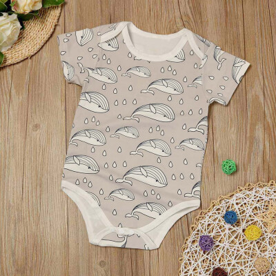 

Infant Kids Baby Girl Boy Fish Cotton Leopard Romper Jumpsuit Clothes 70