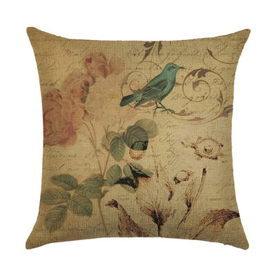 

Colorful Pillow Case Cushion Cover Sofa Bed Car Tree Birds Home Decor 18X18