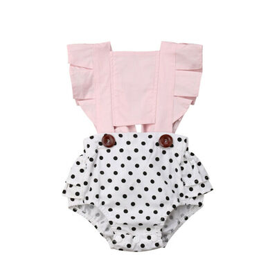 

Newborn Toddler Baby Girl Romper Ruffle Backless Bodysuit Jumpsuit Outfit Summer