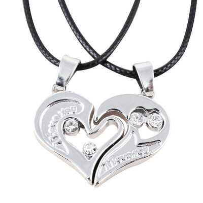 

2pcsset Necklace Titanium Steel Pendant Chains Partner Friendship Necklaces New