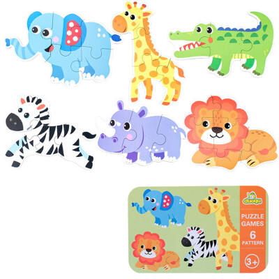 

Tailored 6 In 1 Animal Cartoon Wooden Traffic Puzzle Early Childhood Educational Toys