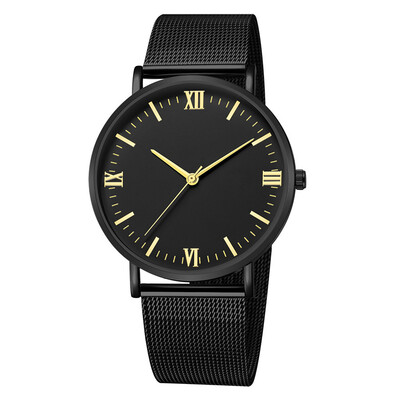 

Gobestart Fashion Mens Women Sport Stainless Steel Case Band Quartz Analog Wrist Watch