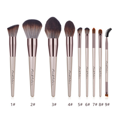 

Toponeto Foundation Cosmetic Eyebrow Eyeshadow Brush Makeup Brush Sets Tools 9PCS