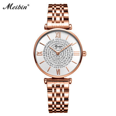 

Meibin starry watch womens steel belt luxury womens watch waterproof 2019 new fashion trend diamond ladies watch