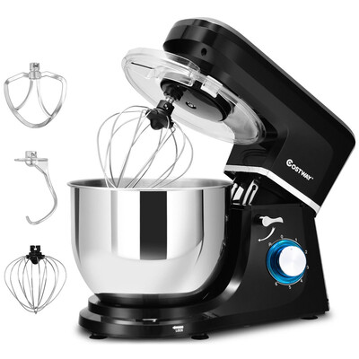 

6 Speed 75 Qt Tilt-Head Stainless Steel Electric Food Stand Mixer-Black