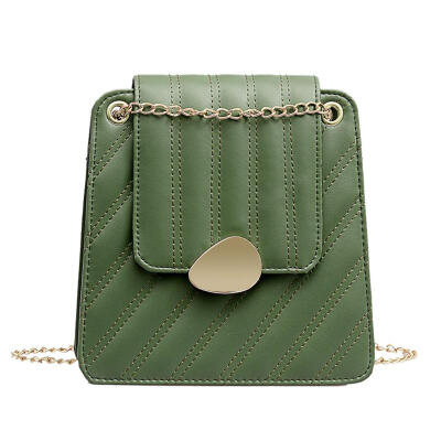 

Solid Color Leather Shoulder Mini Handbags Women Chain Flap Crossbody Bags