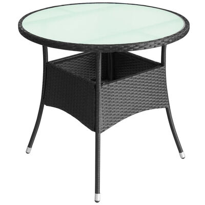 

Outdoor Table Poly Rattan 315"x29" Black