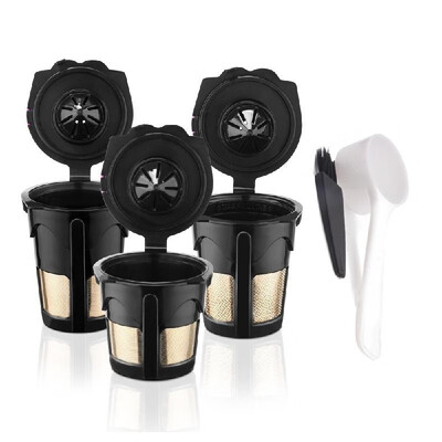 

Stainless Steel Reusable Filter Cup Refillable Coffee Capsule Compatible with Keurig 20K Cup Coffee Machines