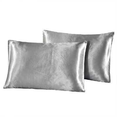 

2pcsset 20"30" Pillow Case Well-made Soft Pillow Slipcover Silk-like Queen Size Pillowcases 5176cm Silky Smooth Solid Color Env
