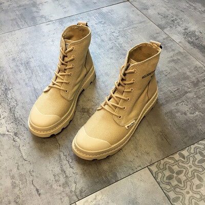 

Martin boots female English wind autumn student leisure desert boots ins fashion round head lace short tube boots tide