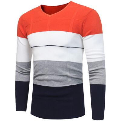 

V Neck Color Block Jumper