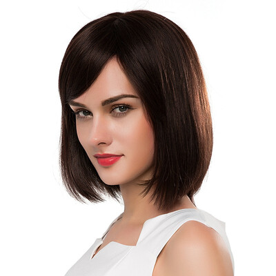 

BLONDE UNICORN Bob with Bangs Medium Length Straight Hair multicolor various styles & size Human HairSynthetic Blend Wigs For Wom