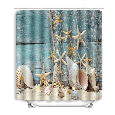 

4pcsset Turtles Printed Pattern Bathroom Decoration Water-resistant Shower Curtain Pedestal Rug Lid Toilet Cover Mat Non-slip Bat