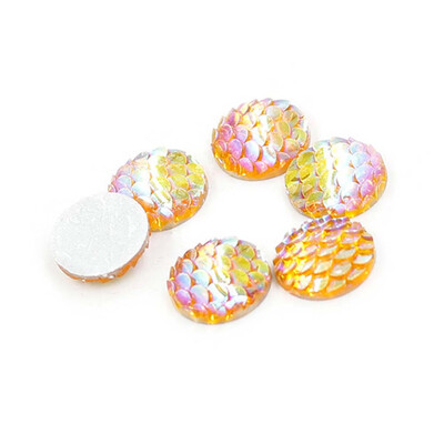 

40 Fashion Fish Scale Style Flat Back Resin For Bracelet Earrings Accessories