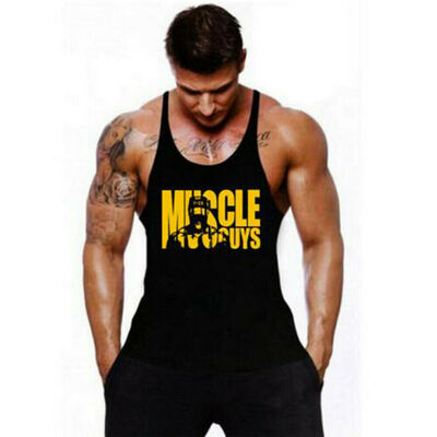 

Gym Mens Muscle Sleeveless Tank Top Tee Shirt Bodybuilding Sport Fitness Vest
